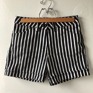 Black and White Stripped Shorts